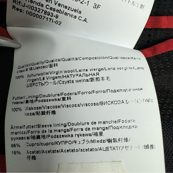 Hugo Boss Blazer Mens 44R Navy Blue Plaid Wool Sport Coat Jacket - Picture 9 of 16